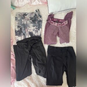 Gymshark Purple and Black Leggings Collection